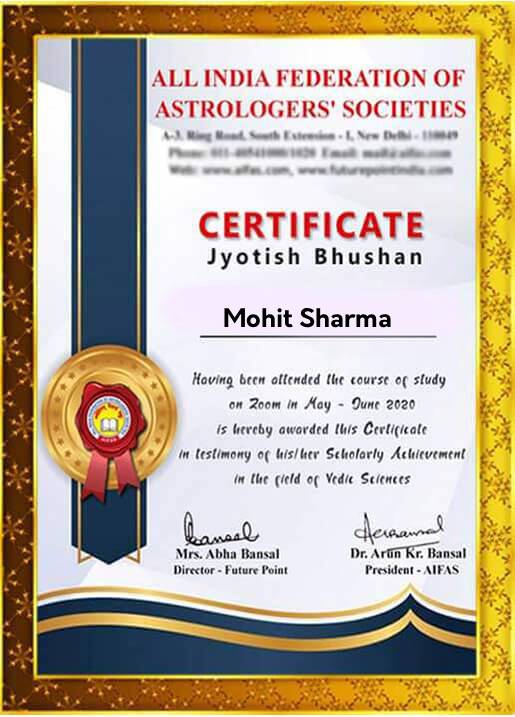 Pandit Mohit Sharma  +91-7710767797